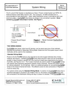 E-Lume-A-Pathtm Lighting System System Wiring  Data