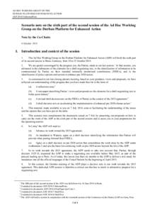 AD HOC WORKING GROUP ON THE DURBAN PLATFORM FOR ENHANCED ACTION ADP[removed]InformalNote Scenario note on the sixth part of the second session of the Ad Hoc Working Group on the Durban Platform for Enhanced Action