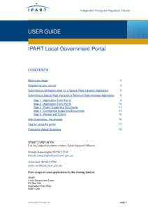 Independent Pricing and Regulatory Tribunal  USER GUIDE IPART Local Government Portal