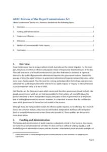 Microsoft Word - Exposure Draft - ALRC Royal Commissions Act.doc