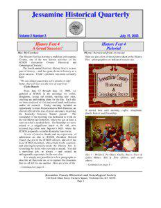 Jessamine Historical Quarterly Volume 2 Number 3