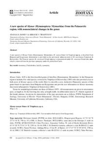 Zootaxa, A new species of Mymar (Hymenoptera: Mymaridae) from the Palaearctic...