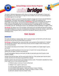 School Bridge Lesson Series Program  4 3