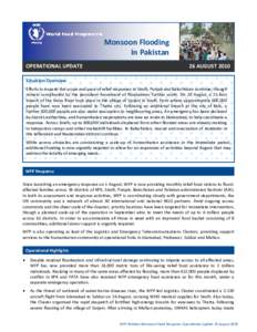 Microsoft Word - WFP Pakistan - Monsoon Floods Operational Update [External 26 August[removed]doc