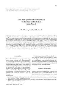 239 Ichthyol. Explor. Freshwaters, Vol. 16, No. 3, pp[removed], 9 figs., 1 tab., September 2005 © 2005 by Verlag Dr. Friedrich Pfeil, München, Germany – ISSN[removed]