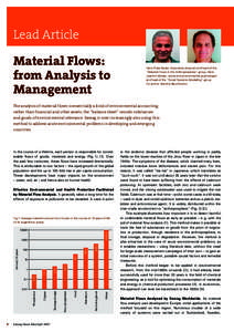 Lead Article Material Flows: from Analysis to Management  Hans-Peter Bader, theoretical physicist and head of the