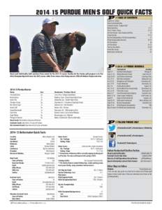 [removed]PURDUE MEN’S GOLF QUICK FACTS  TABLE OF CONTENTS Quick Facts / Roster Head Coach Rob Bradley Assistant Coaches / Support Staff