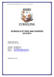 S:\Finance\9. Budget Prep\Budget[removed]\[removed]Fees and Charges.doc  SCHEDULE OF FEES AND CHARGES