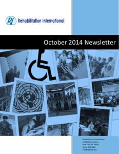 October 2014 Newsletter  Rehabilitation International 41 Madison Avenue New York, NY[removed]1500