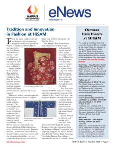 October[removed]Tradition and Innovation in Fashion at HiSAM  F