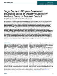 Sugar Content of Popular Sweetened Beverages Based on Objective Laboratory Analysis: Focus on Fructose Content