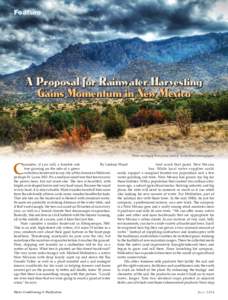 Feature  A Proposal for Rainwater Harvesting Gains Momentum in New Mexico  Photo courtesy of Fred Jerina, Land of Enchantment photographer