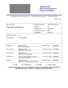 ORAU TEAM Dose Reconstruction Project for NIOSH Oak Ridge Associated Universities I Dade Moeller & Associates I MJW Corporation Page 1 of 21