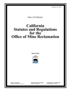 Publication No. PRC12  State of California California Statutes and Regulations