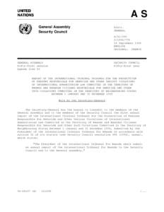 UNITED NATIONS AS General Assembly Security Council