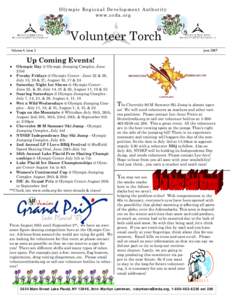Olympic Regional Development Authority www.orda.org Volunteer Torch Volume 4, Issue 2
