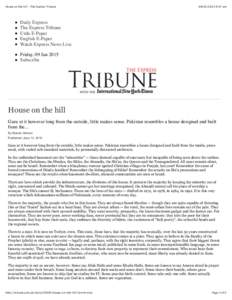 House on the hill – The Express Tribune:57 pm Daily Express The Express Tribune