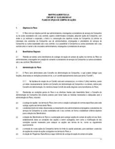 MARFRIG ALIMENTOS S.A. CNPJ/MF N.º 40 PLANO DE OPÇÃO DE COMPRA DE AÇÕES 1.
