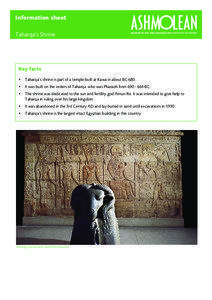 Information sheet Taharqa’s Shrine