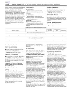 [removed]Federal Register / Vol. 77, No[removed]Tuesday, February 28, [removed]Rules and Regulations action must be filed in the United States Court of Appeals for the appropriate