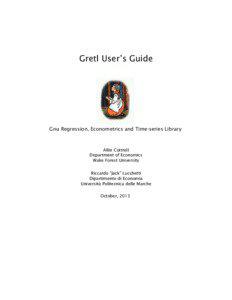 Gretl User’s Guide  Gnu Regression, Econometrics and Time-series Library