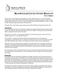 Lead poisoning / Environmental health / Occupational safety and health / Meat / Venison / Blood lead level / Lead / Health effects of wine / Health / Medicine / Matter
