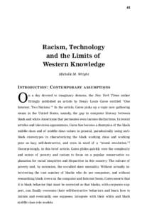 Racism / Discrimination / Cultural assimilation / Passing / Race in the United States / Sociology / Civilization / Georg Wilhelm Friedrich Hegel / Historical race concepts / Ethics / Culture / Philosophy