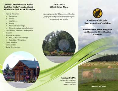 Cariboo Chilcotin Beetle Action Coalition Funds Projects Aligned with Researched Sector Strategies •	 Natural Resources •	 Agriculture •	 Forests