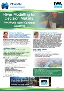 River Modelling for Decision Makers: Training  IWA World Water Congress