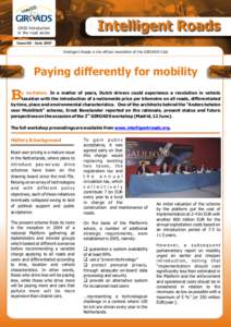 Intelligent Roads  GNSS Introduction in the road sector Issue 08 - June 2007