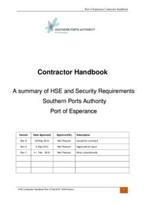 Port of Esperance Contractor Handbook