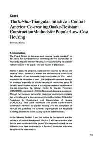 Case 5  The Taishin Triangular Initiative in Central America: Co-creating Quake-Resistant Construction Methods for Popular Low-Cost Housing