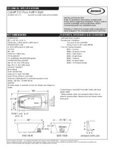 TECHNICAL SPECIFICATIONS  Cetra® 532 Pure Air® II Bath CET6032 ALR 2XX	  Cetra 532 Pure Air® II Bath Left Hand (EB30)