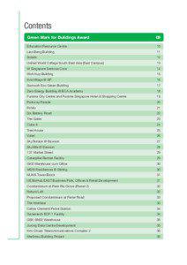 Contents Green Mark for Buildings Award