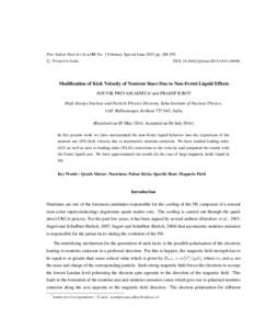 Proc Indian Natn Sci Acad 81 No. 1 February Special Issue 2015 ppDOI: ptinsa/2015/v81i1c Printed in India. °