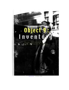 Object 9 : Inventory Special 1999 anthology issue Edited by: Robert Fitterman