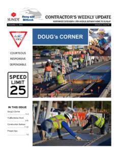 CONTRACTOR’S WEEKLY UPDATE NORTHWEST EXTENSION-19TH AVENUE-BETHANY HOME TO DUNLAP Volume 2, Issue 98 December 1, 2014
