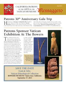 CALIFORNIA PATRONS OF THE ARTS IN THE VATICAN MUSEUMS July 2013