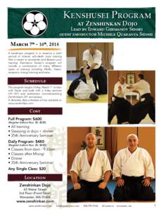 Kenshusei Program at Zenshinkan Dojo Lead by Edward Germanov Sensei guest instructor Michele Quaranta Sensei
