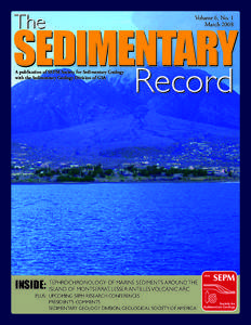 SEDIMENTARY The A publication of SEPM Society for Sedimentary Geology with the Sedimentary Geology Division of GSA