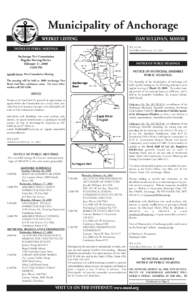 Municipality of Anchorage WEEKLY LISTING P.O. #1254 Published February 14, 2010