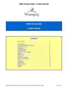 2006 Census Data - Linden Woods[removed]Census Data