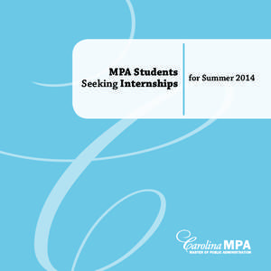 MPA Students for Summer 2014 Seeking Internships 1