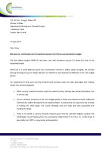 Carbon finance / Emissions trading / Carbon offset / European Union Emission Trading Scheme / Carbon credit / CRC Energy Efficiency Scheme / Committee on Climate Change / Low-carbon economy / Carbon neutrality / Climate change policy / Environment / Climate change