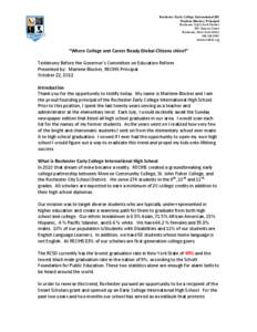 Middle States Association of Colleges and Schools / Genesee River / Rochester /  New York / Rochester /  New York metropolitan area / Early college high school / Community college / St. John Fisher College / Education / Geography of New York / New York