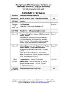 Microsoft Word - WL Stds Workshop Nov[removed]Schedule A, B, handout