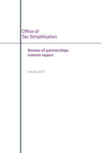 OTS review of partnerships interim report