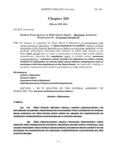 2011 Regular Session - Chapter 335 (House Bill 364)