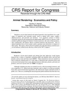 Order Code RS21771 Updated March 17, 2004 CRS Report for Congress Received through the CRS Web