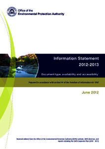 Office of the Environmental Protection Authority Information Statement[removed]Document type, availability and accessibility1